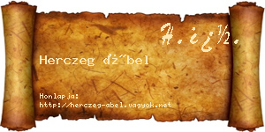 Herczeg Ábel névjegykártya