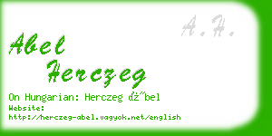 abel herczeg business card